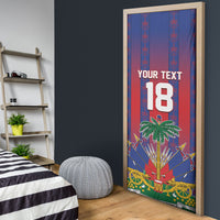 Custom Haiti Football 2026 Door Cover Les Grenadiers Voodoo Veve Pride