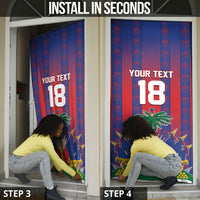 Custom Haiti Football 2026 Door Cover Les Grenadiers Voodoo Veve Pride