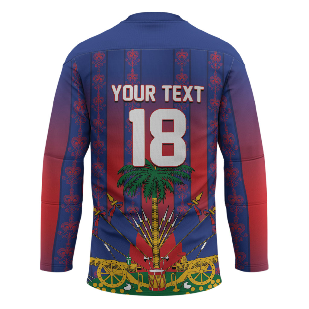 Custom Haiti Football 2026 Hockey Jersey Les Grenadiers Voodoo Veve Pride