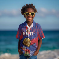 Custom Haiti Football 2026 Kid Hawaiian Shirt Les Grenadiers Voodoo Veve Pride