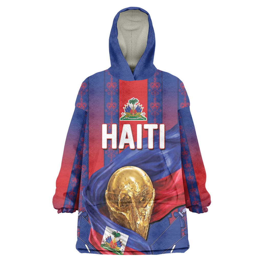 Custom Haiti Football 2026 Kid Wearable Blanket Hoodie Les Grenadiers Voodoo Veve Pride