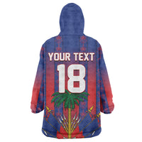 Custom Haiti Football 2026 Kid Wearable Blanket Hoodie Les Grenadiers Voodoo Veve Pride