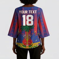 Custom Haiti Football 2026 Kimono Sleeve Blouse Les Grenadiers Voodoo Veve Pride