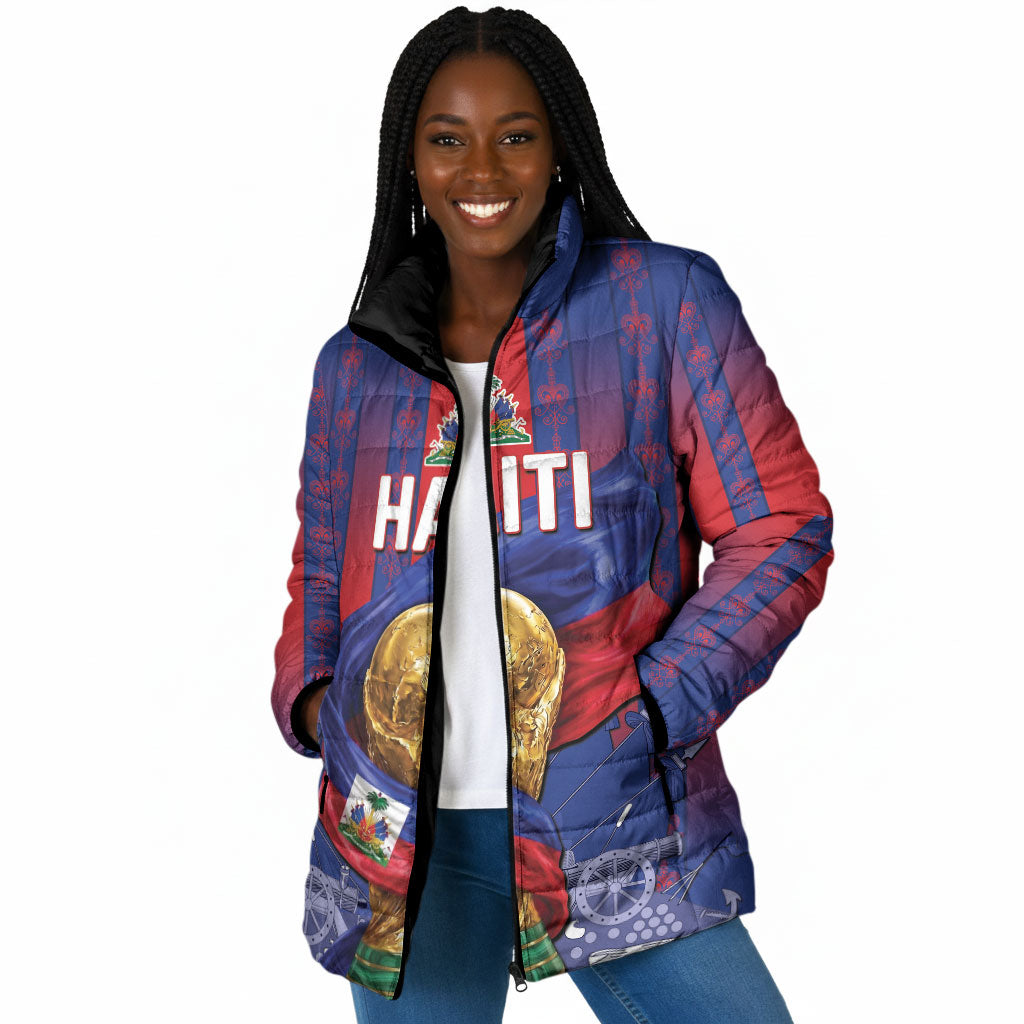 Custom Haiti Football 2026 Padded Jacket Les Grenadiers Voodoo Veve Pride