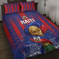 Haiti Football 2026 Quilt Bed Set Les Grenadiers Voodoo Veve Pride