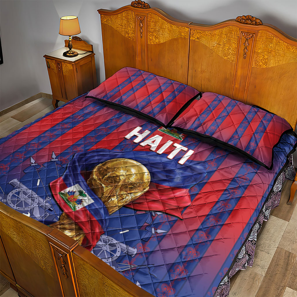 Haiti Football 2026 Quilt Bed Set Les Grenadiers Voodoo Veve Pride