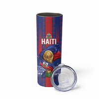 Custom Haiti Football 2026 Skinny Tumbler Les Grenadiers Voodoo Veve Pride