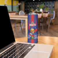 Custom Haiti Football 2026 Skinny Tumbler Les Grenadiers Voodoo Veve Pride