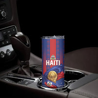 Custom Haiti Football 2026 Skinny Tumbler Les Grenadiers Voodoo Veve Pride
