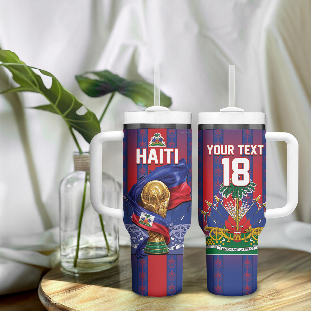 Custom Haiti Football 2026 Tumbler With Handle Les Grenadiers Voodoo Veve Pride