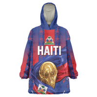 Custom Haiti Football 2026 Wearable Blanket Hoodie Les Grenadiers Voodoo Veve Pride