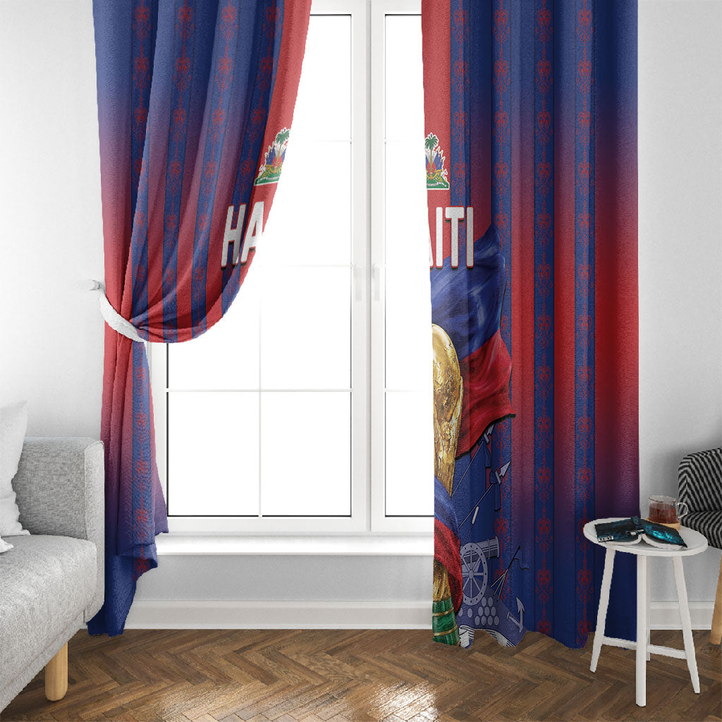 Haiti Football 2026 Window Curtain Les Grenadiers Voodoo Veve Pride