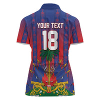 Custom Haiti Football 2026 Women Polo Shirt Les Grenadiers Voodoo Veve Pride