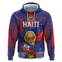 Custom Haiti Football 2026 Zip Hoodie Les Grenadiers Voodoo Veve Pride