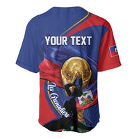 Personalized Haiti Football Champions Baseball Jersey National Pride Gold Trophy