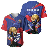 Personalized Haiti Football Champions Baseball Jersey National Pride Gold Trophy