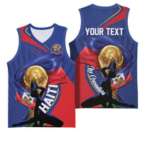 Personalized Haiti Football Champions Basketball Jersey National Pride Gold Trophy