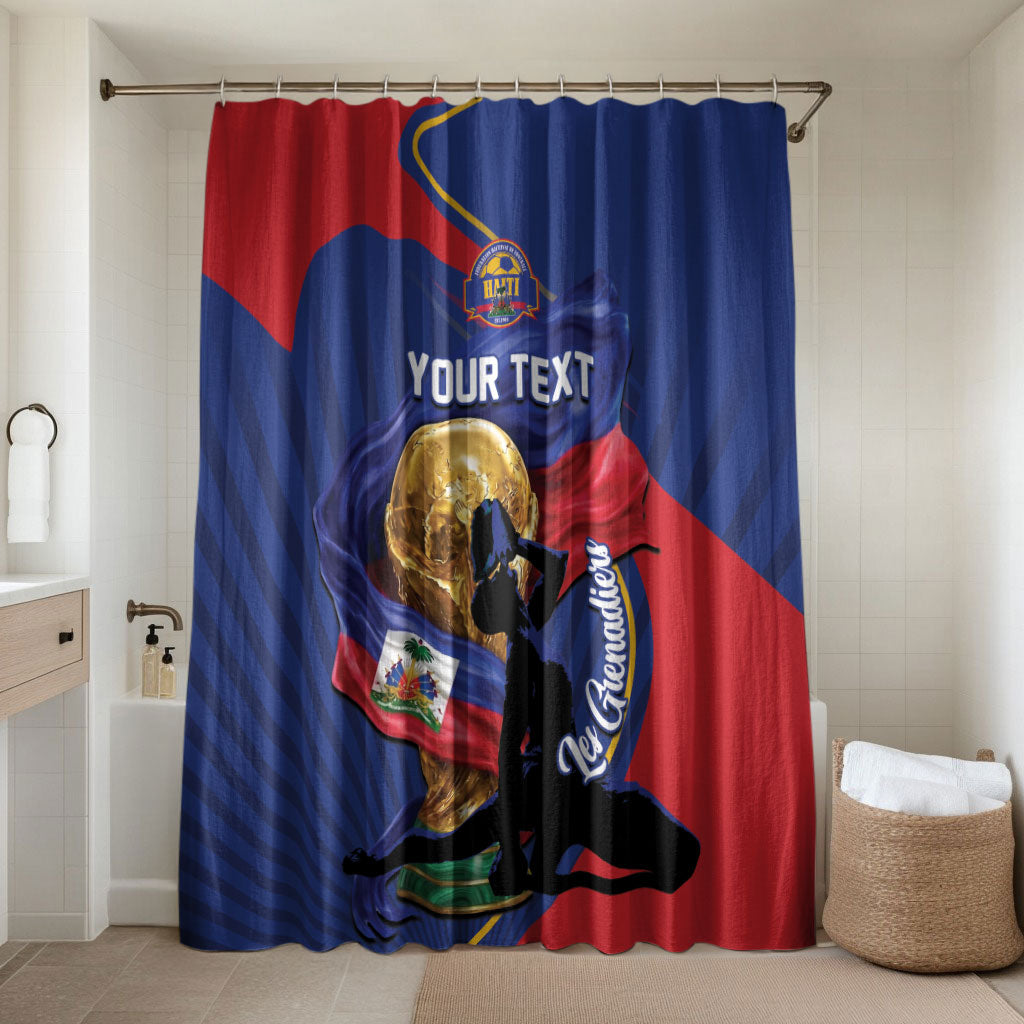 Personalized Haiti Football Champions Bathroom Set National Pride Gold Trophy