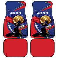 Personalized Haiti Football Champions Car Mats National Pride Gold Trophy