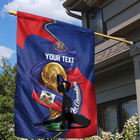 Personalized Haiti Football Champions Garden Flag National Pride Gold Trophy
