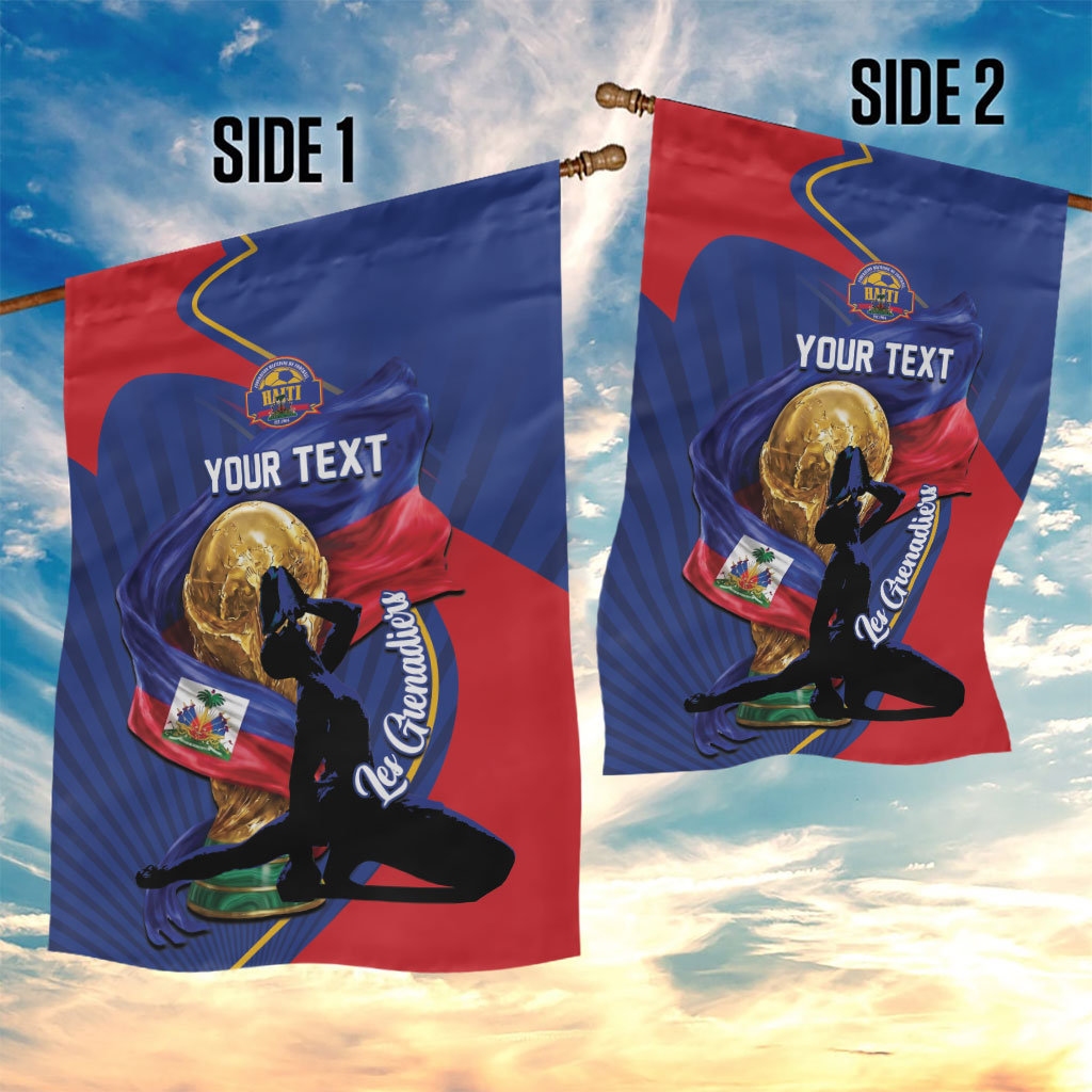 Personalized Haiti Football Champions Garden Flag National Pride Gold Trophy