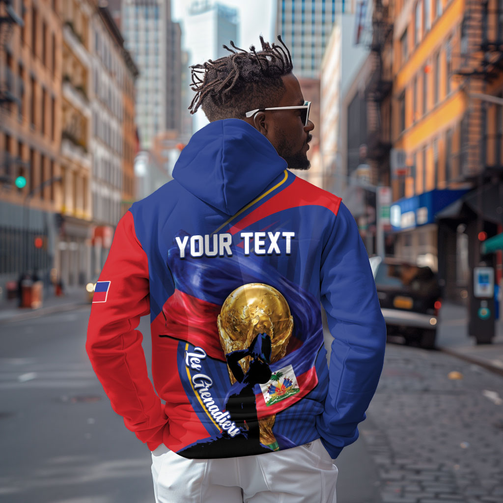 Personalized Haiti Football Champions Hoodie National Pride Gold Trophy
