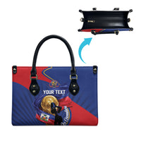 Personalized Haiti Football Champions Leather Bag National Pride Gold Trophy
