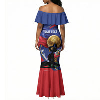 Personalized Haiti Football Champions Mermaid Dress National Pride Gold Trophy