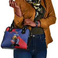 Personalized Haiti Football Champions Shoulder Handbag National Pride Gold Trophy