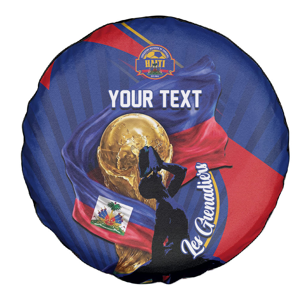 Personalized Haiti Football Champions Spare Tire Cover National Pride Gold Trophy