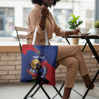 Personalized Haiti Football Champions Tote Bag National Pride Gold Trophy