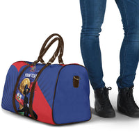 Personalized Haiti Football Champions Travel Bag National Pride Gold Trophy