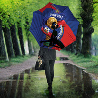 Personalized Haiti Football Champions Umbrella National Pride Gold Trophy