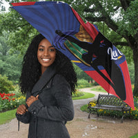 Personalized Haiti Football Champions Umbrella National Pride Gold Trophy