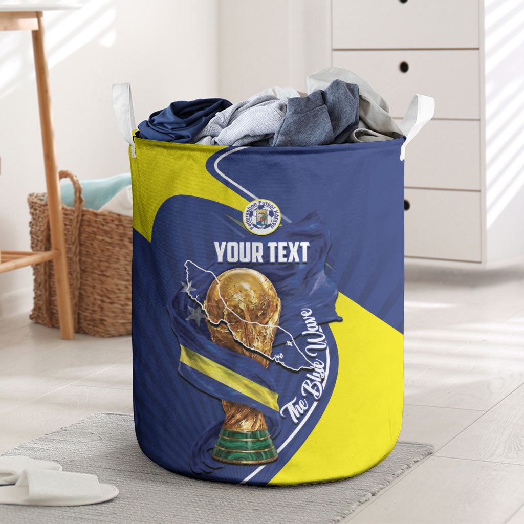 Personalized Curacao Football 2026 Laundry Basket Rise of Caribbean Pride