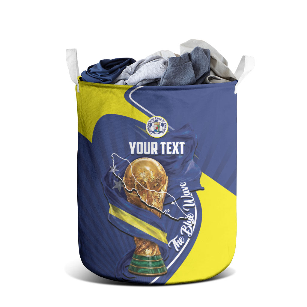 Personalized Curacao Football 2026 Laundry Basket Rise of Caribbean Pride