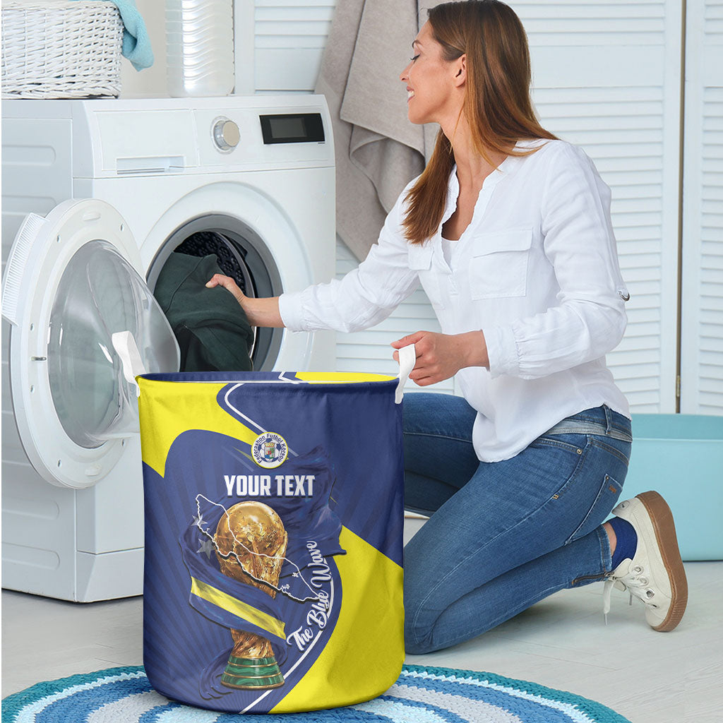 Personalized Curacao Football 2026 Laundry Basket Rise of Caribbean Pride
