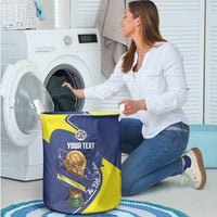 Personalized Curacao Football 2026 Laundry Basket Rise of Caribbean Pride