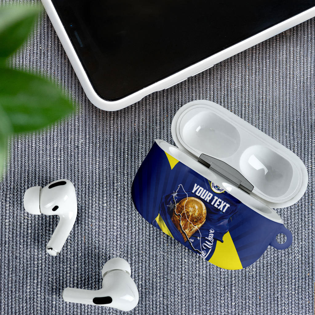 Personalized Curacao Football 2026 AirPods Case Rise of Caribbean Pride