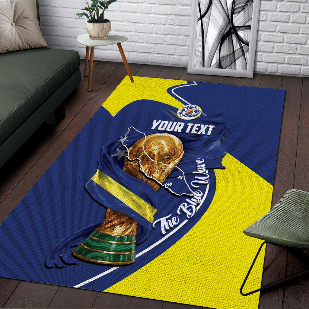 Personalized Curacao Football 2026 Area Rug Rise of Caribbean Pride