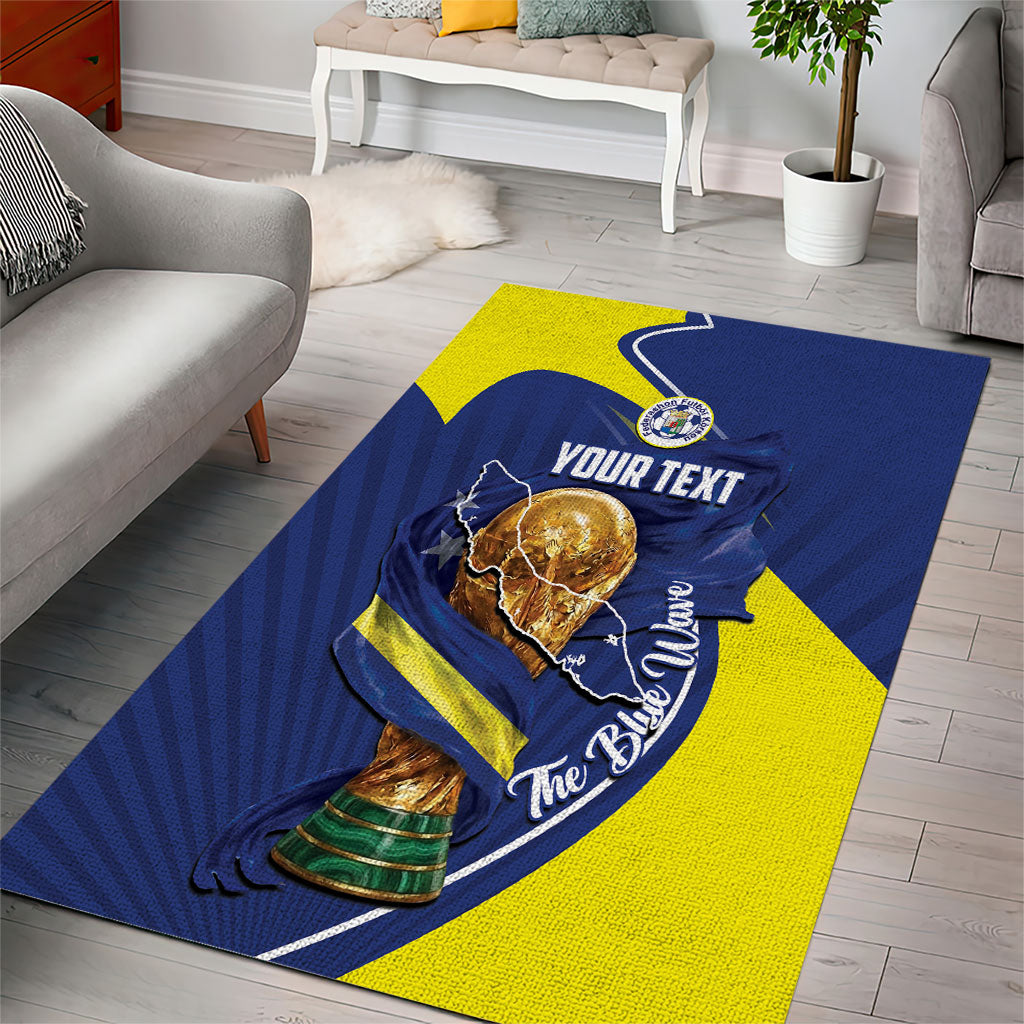 Personalized Curacao Football 2026 Area Rug Rise of Caribbean Pride