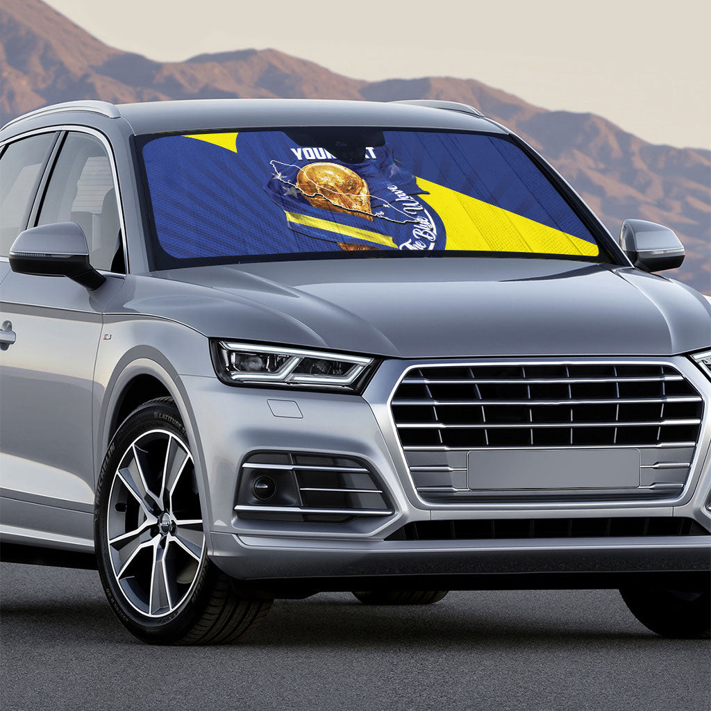 Personalized Curacao Football 2026 Auto Sun Shade Rise of Caribbean Pride