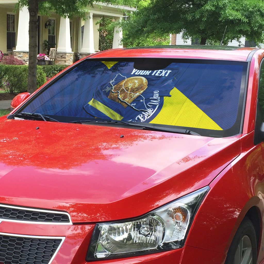 Personalized Curacao Football 2026 Auto Sun Shade Rise of Caribbean Pride