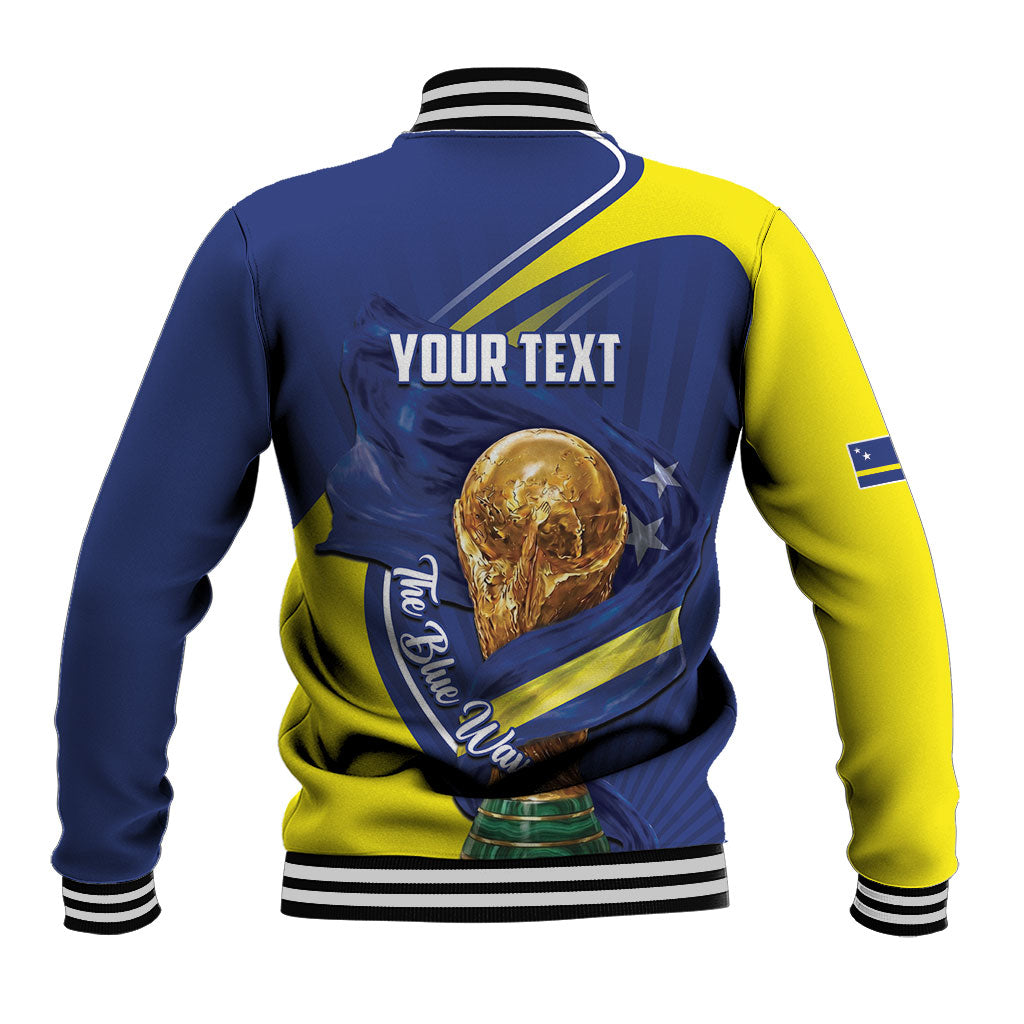 Personalized Curacao Football 2026 Baseball Jacket Rise of Caribbean Pride