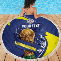 Personalized Curacao Football 2026 Beach Blanket Rise of Caribbean Pride