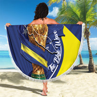Personalized Curacao Football 2026 Beach Blanket Rise of Caribbean Pride