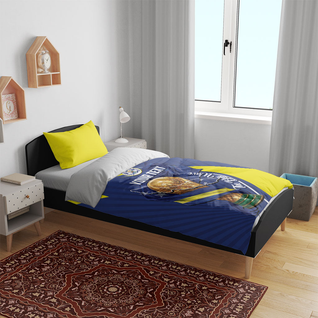 Personalized Curacao Football 2026 Bedding Set Rise of Caribbean Pride