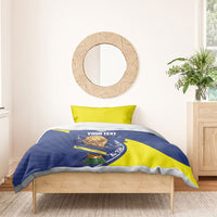 Personalized Curacao Football 2026 Bedding Set Rise of Caribbean Pride