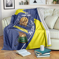 Personalized Curacao Football 2026 Blanket Rise of Caribbean Pride