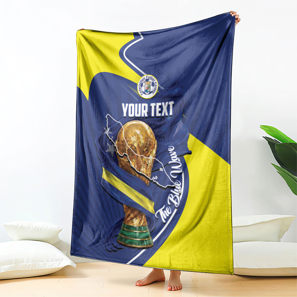 Personalized Curacao Football 2026 Blanket Rise of Caribbean Pride